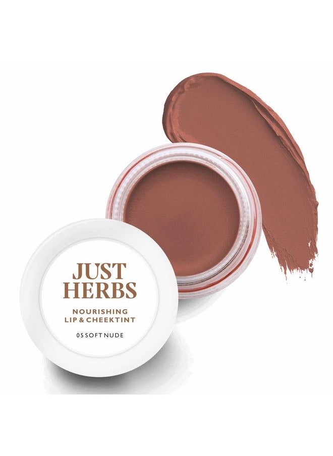 Just Herbs Ayurvedic Natural Lip & Cheek Tint Blush For Women Sls Chemical & Paraben Free 05 Soft Nude (Creamy Matte)  - Image 1