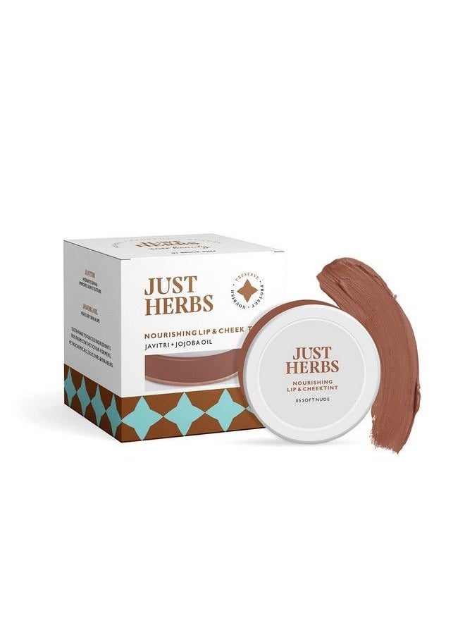 Just Herbs Ayurvedic Natural Lip & Cheek Tint Blush For Women Sls Chemical & Paraben Free 05 Soft Nude (Creamy Matte)  - Image 5