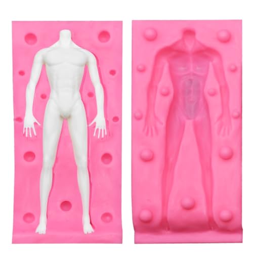 Yedadone Large Human Body Silicone Clay Mold 3D Human Doll Sculpture Polymer Mold Full Body Male Female Mold for Polymer Clay Craft (Large Man) - Image 1