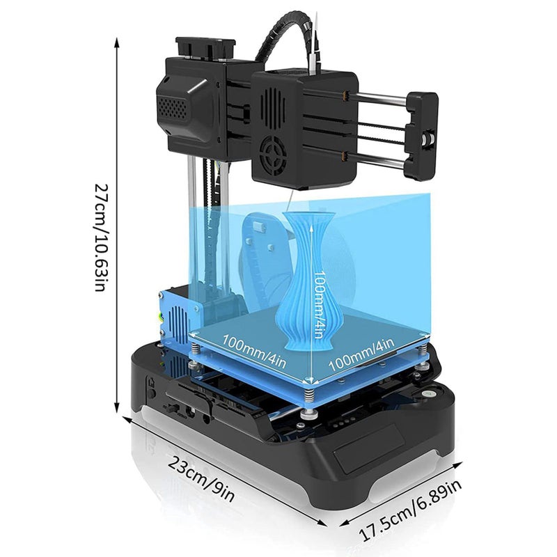Mini Desktop 3D Printer For Kids 100x100x100mm Print Size One Key Printing With TF Card PLA Sample Filament For Beginners Household Education - Image 5