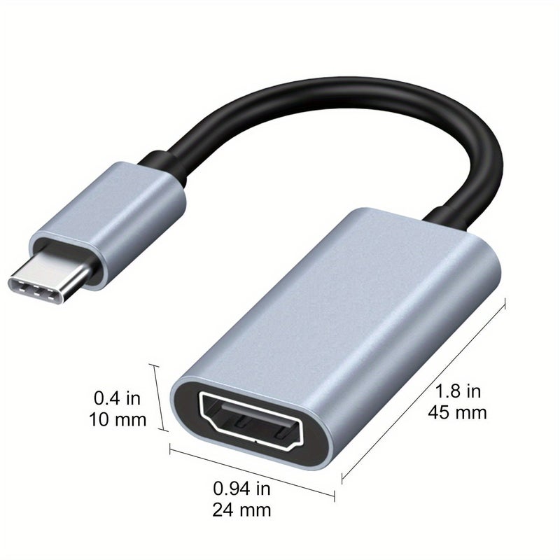 USB C to HDTV Adapter Compatible with Thunderbolt 3 4 Suitable for iPhone 15 Pro Max MacBook Pro Air 2023 iPad Pro iMac S23 XPS 17 Surface Book 3 and More Gray - Image 2