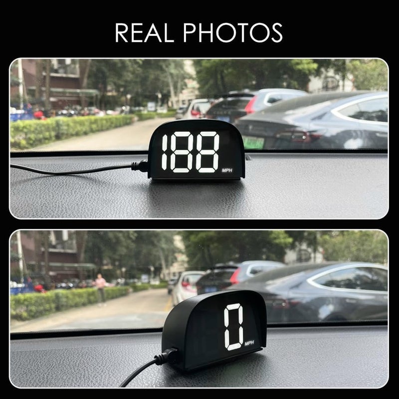 عداد سرعة VJOYCAR P20 الجديد للسيارة مع عرض HUD GPS، مقياس سرعة رقمي بوحدة MPH للسيارات والشاحنات والدراجات النارية ومركبات ATV وسيارات الدفع الرباعي والشاحنات الصغيرة والدراجات البخارية وعربات الغولف والحافلات والقوارب - Image 4