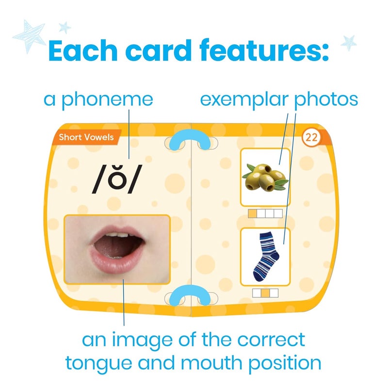hand2mind Mirror My Sounds Phoneme Set, Phonemic Awareness, Phonics Games, Letter Sounds, Phonics Flash Cards, Speech Therapy Materials, Phonics for Kindergarten, Toys That Help with Speech - Image 3