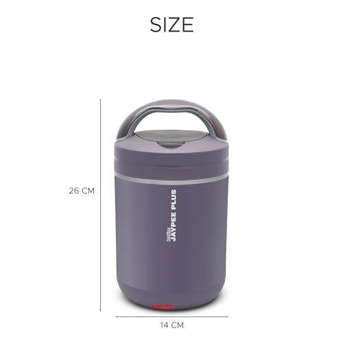 Jaypee Plus Hottline 3-320X3 ml Inner Stainless Steel |Outer Plastic Body|Electric Lunch Box for Offfice|Shockproof Design|BPA Free|Reheat Food|Convenience case for Power Cord, Redder Grey - Image 4
