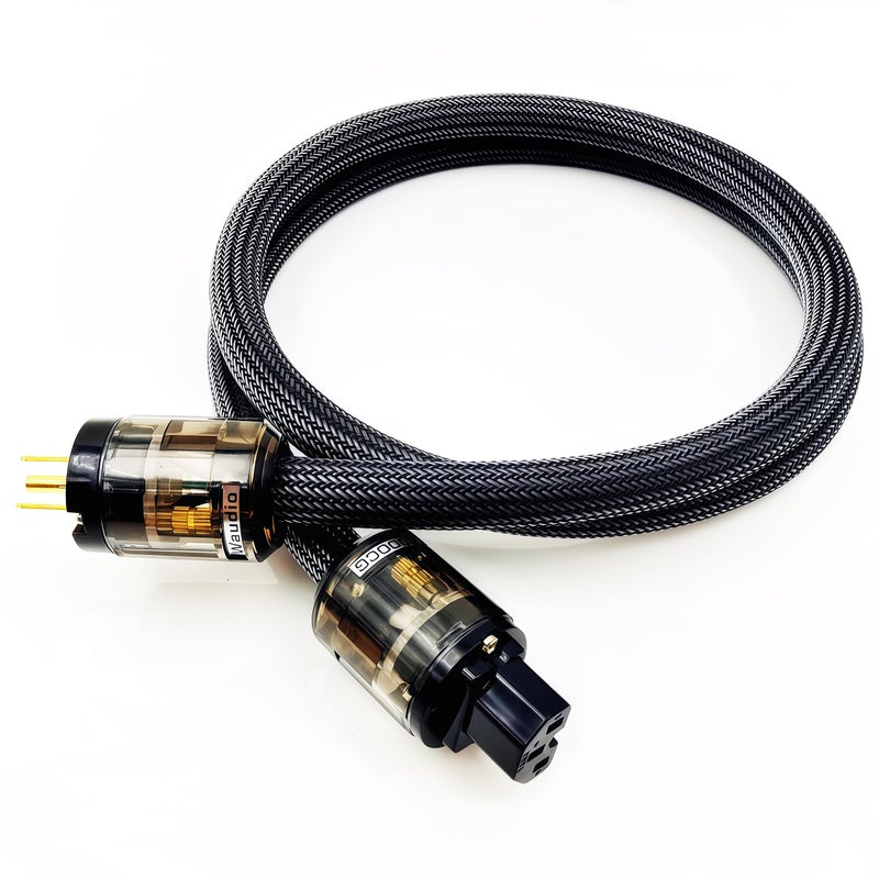WAudio 10 AWG HiEnd HiFi Audio Universal AC Power Cable Power Cord US Plug 5FT 15M