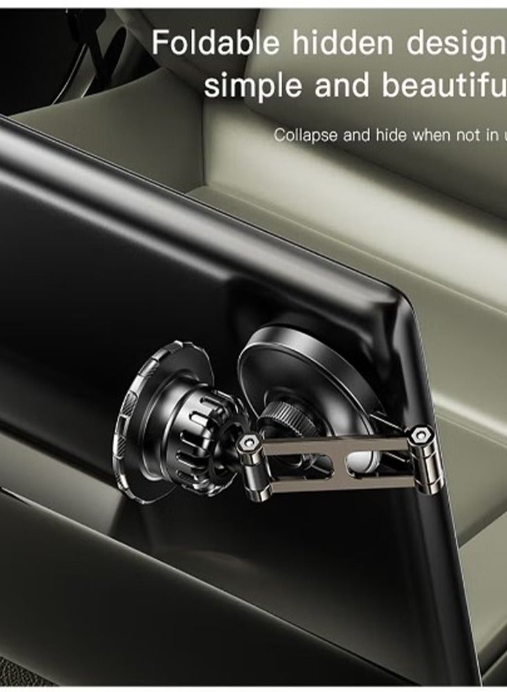 Yesido C198 Magnet Holder 360 Degree Rotation Stretchable Zinc Alloy Arms Suspension Screen Car Mount Phone Holder - Black - Image 5