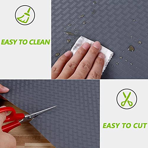KAYJEN Ethylene Vinyl Acetate Food Grade EVA Anti Slip Washable Matsheet For Fridge, Kitchen, Drawer, Shelf Liner, Table (Grey Crossed Stripe, 45 Cm X 3Meter) - Image 2