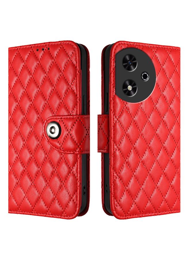 اس-توب جراب هاتف Honor Play 50 من الجلد بتصميم معيني مع حبل تعليق - Image 2