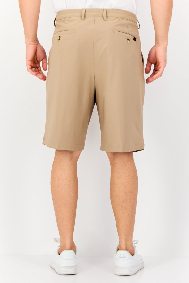 Greg Norman Men Solid Chino Shorts, Tan - Image 3