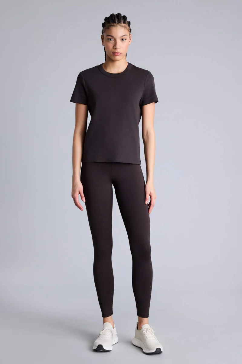 ديفاكتو Standard Fit Crew Neck Sports Cotton T-Shirt
