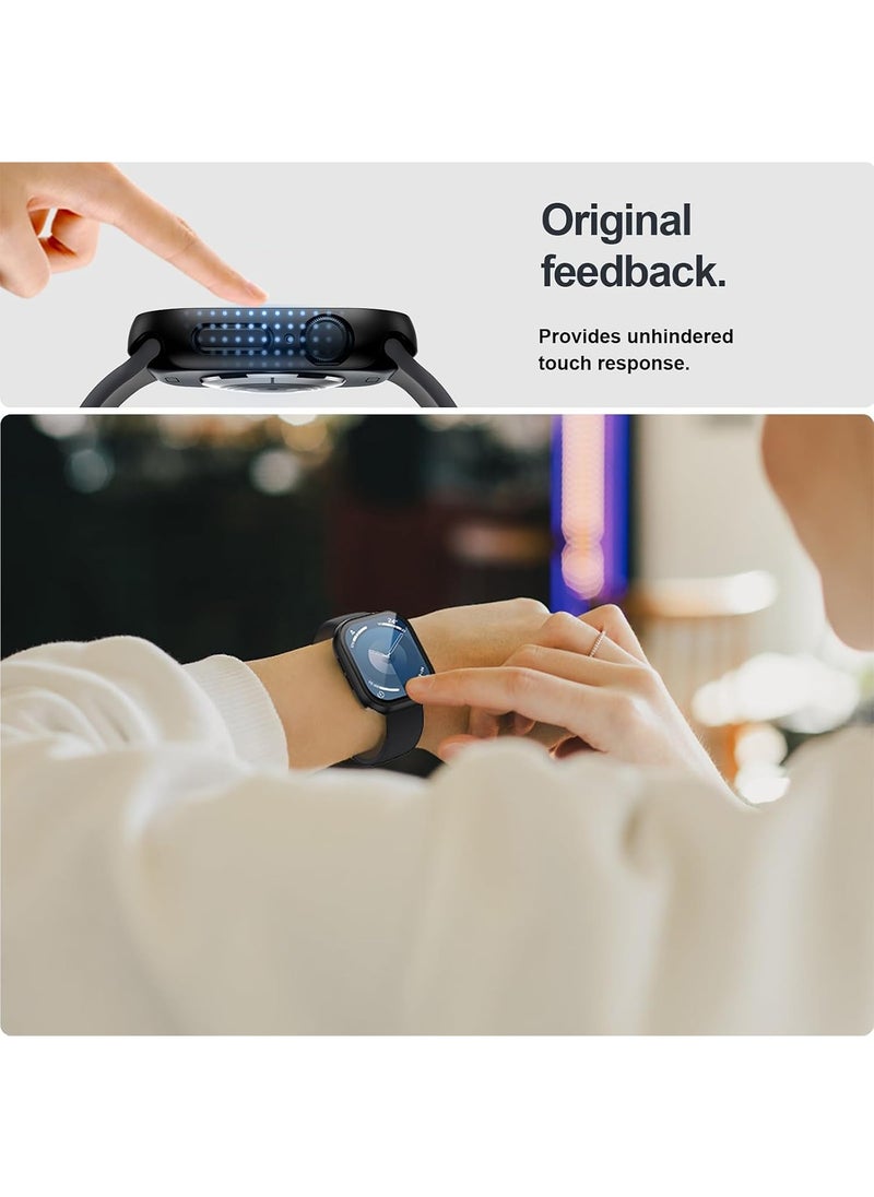 Aookay - [2 Pack] Case for Apple Watch Series 10/X 46mm Screen Protector, Hard PC Case with Tempered Glass Screen Protector Bubble-Free Cover Slim HD Ultra-Thin Bumper For Apple Watch 10/X 46mm (Black) - Image 1