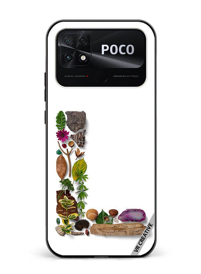 VR CREATIVE Protective Case Cover For Xiaomi Poco C40 Alphabet L Design Multicolour - Image 1