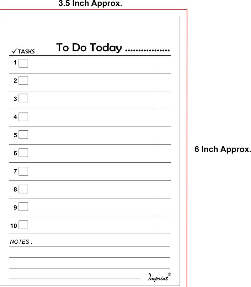 IMPRINT to-Do List Cards 3.5 x 6 Approx Inches White and Thick Sheets, Pack of 100 - Image 3