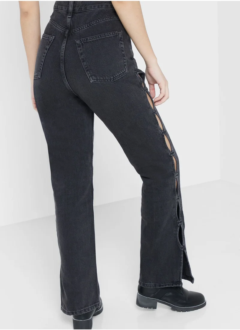 TOPSHOP High Waist Straight Jeans