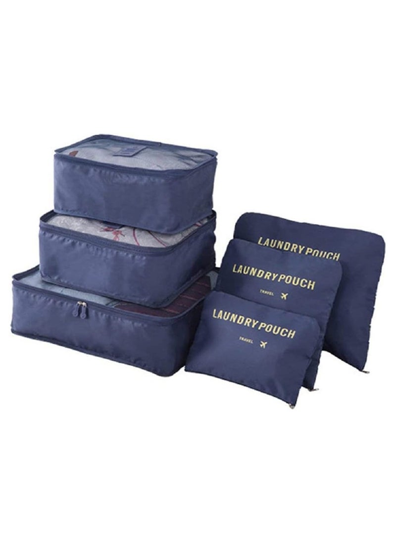 ماركة غير محددة - Generic Laebevon 6 قطع مكعبات التعبئة، عبوات فرز الملابس متعددة الوظائف، حقائب تخزين لتنظيم الأمتعة أثناء السفر، حقائب تعبئة للسفر... - Image 1