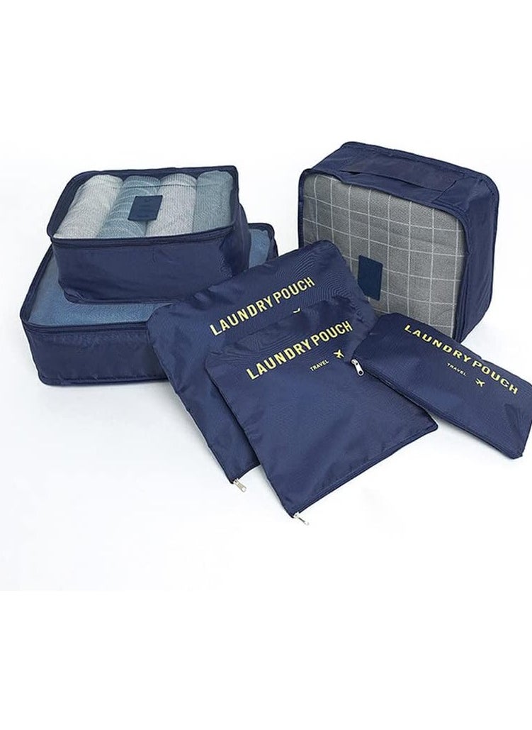 ماركة غير محددة - Generic Laebevon 6 قطع مكعبات التعبئة، عبوات فرز الملابس متعددة الوظائف، حقائب تخزين لتنظيم الأمتعة أثناء السفر، حقائب تعبئة للسفر... - Image 1