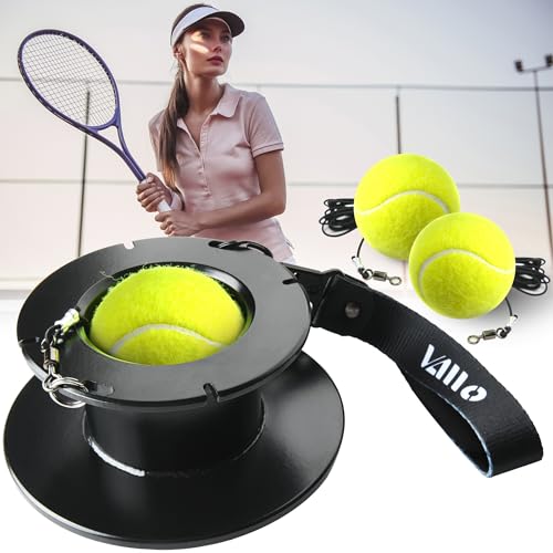 VAIIO Professional Tennis Trainer - Full Metal Portable Solo Rebounder with 3 High-Elastic String Balls, Ideal for Adults, Kids, Beginners & Advanced Players - Image 1