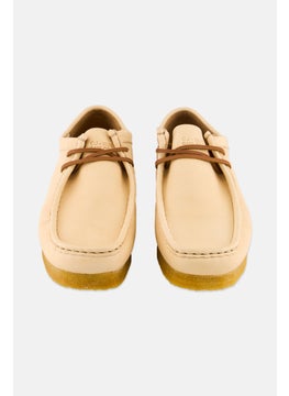 clarks Men Wallabee Standard Fit Lace Up Casual Shoes, Cream  - Image 4