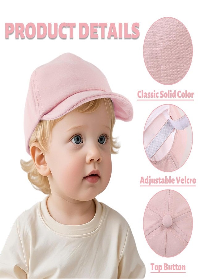 OMUKY Cotton Baby Toddler Hat Sun Protection Toddler Baseball Hat Infant Boys Girls Beach Cap Cute Baby Baseball Cap(Pink,48cm) - Image 4