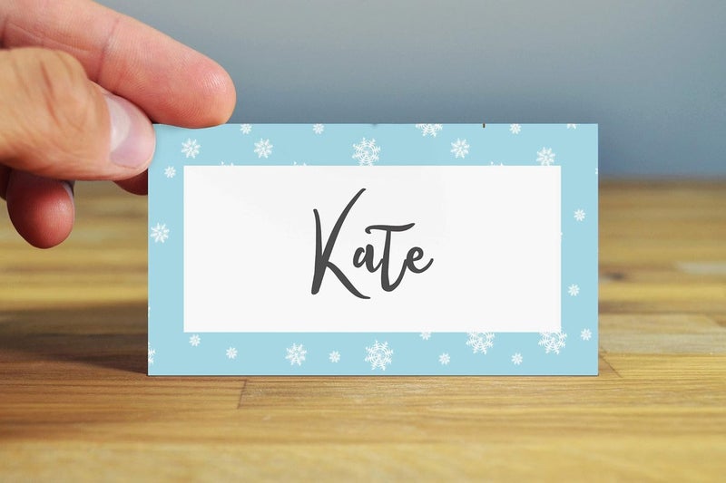 Stonehouse Collection Snowman Joy Christmas Place Cards  25 Christmas Holiday Table Tents  Place Cards Joy - Image 3