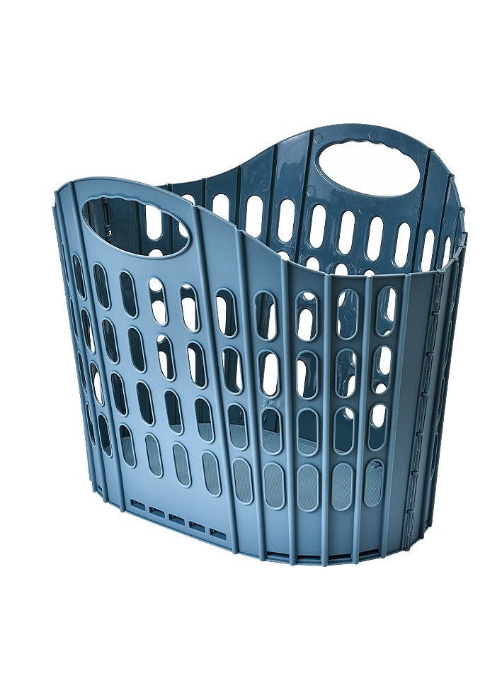 MIXDE Collapsible Laundry Basket, Large Plastic Laundry Hamper with Carry Handle,Space-Saving,Foldable Laundry Baskets for Easy Storage,for Home,Dorm,Travel Use - Image 1