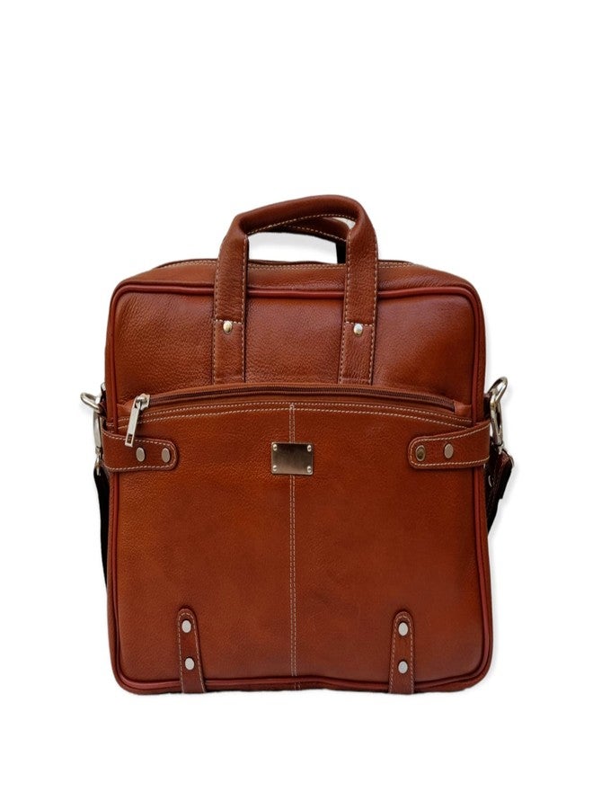 ZXC Genuine Leather Laptop Messenger Bag for up to 15 inch for Office/Business - Image 2