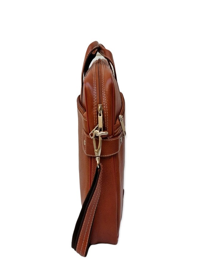ZXC Genuine Leather Laptop Messenger Bag for up to 15 inch for Office/Business - Image 3
