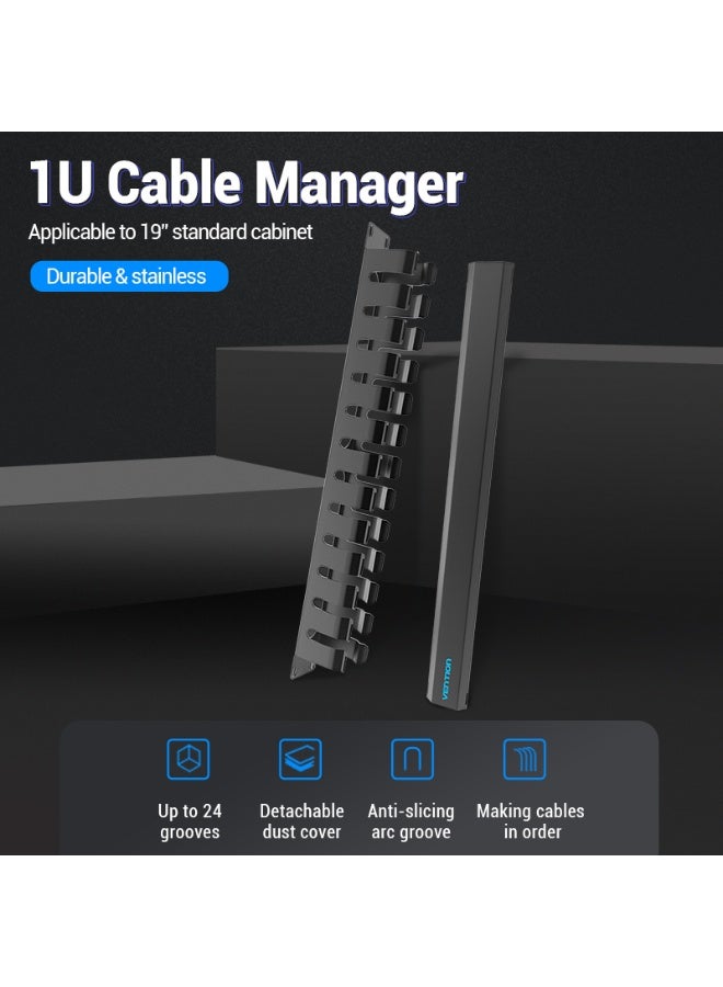 VENTION 24 U Cable Manager Black Model # KHAB0 - Image 2