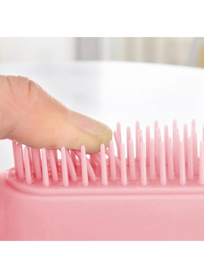 فرشاة لإزالة شعر الحيوانات الأليفة قابلة للسحب، مناسبة لجراء شي تزو، والكلاب الصغيرة، ويوركشاير، ومالتيبو، وفرشاة لإزالة شعر الحيوانات الأليفة المتساقط، ومستلزمات عناية فعالة للشعر القصير، ناعمة ولطيفة، للقطط والأرانب وكلاب تزو (أزرق) - Image 4