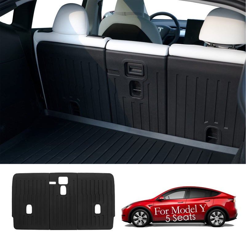 CYBERBEANS for Tesla Model Y Rear Seat Back Cover Seatback Liner Backrest Protector Accessories 5Seater 2020 2021 2022 2023 2024
