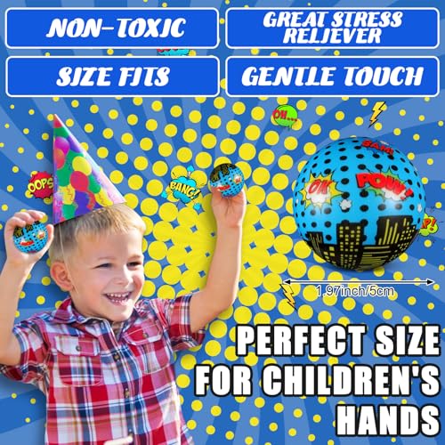 Soulchen Comics Party Favors Stress Balls Sensory Fidget Toys Gifts for Kids Comics Birthday Party Favors Supplies Goodie Bag Stuffers - Image 5