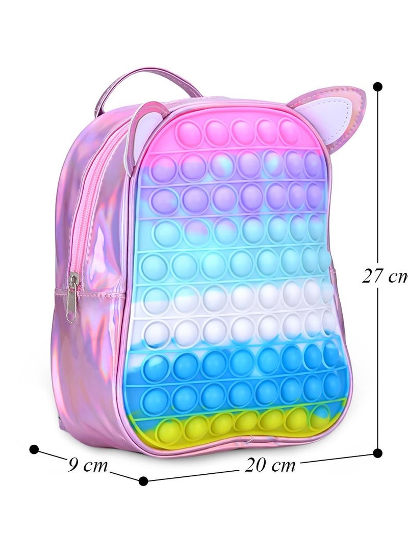 Eazy Kids - Unicorn Pop-It Ears Bag - Pink - Image 1