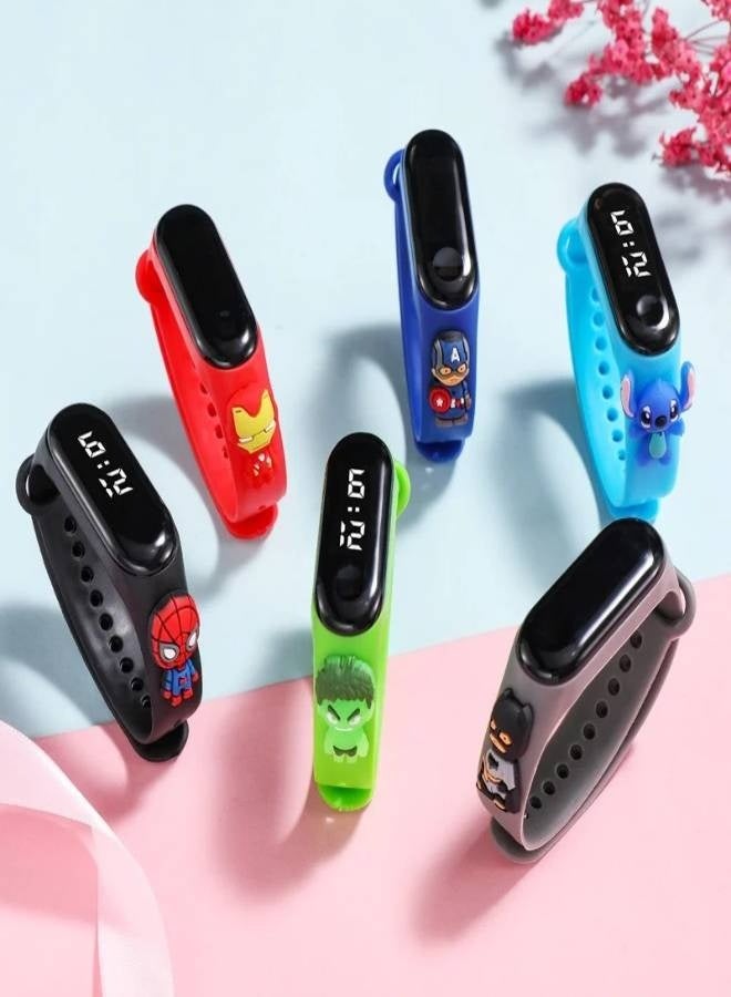 AROAQ Cartoon Marvel Children's Watch Fashion Watches Electronic Digital LED Display Watches Waterproof Holiday Gift Kids Watches  - Image 4
