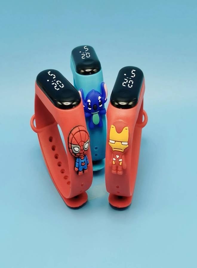 AROAQ Cartoon Marvel Children's Watch Fashion Watches Electronic Digital LED Display Watches Waterproof Holiday Gift Kids Watches  - Image 2