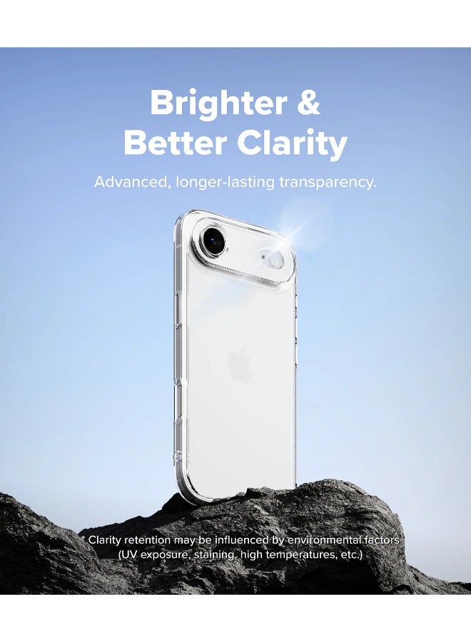 S-TOP Clear case for iPhone 17 Air - Drop protection, scratch resistant, anti-yellowing with dual-layer protection, slim and transparent design - Image 3