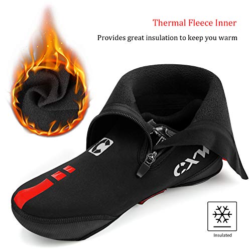 CXWXC Cycling Shoe Covers Neoprene Waterproof,Winter Thermal Warm Full Bicycle Overshoes for Men Women,Road Mountain Bike Booties - Image 3