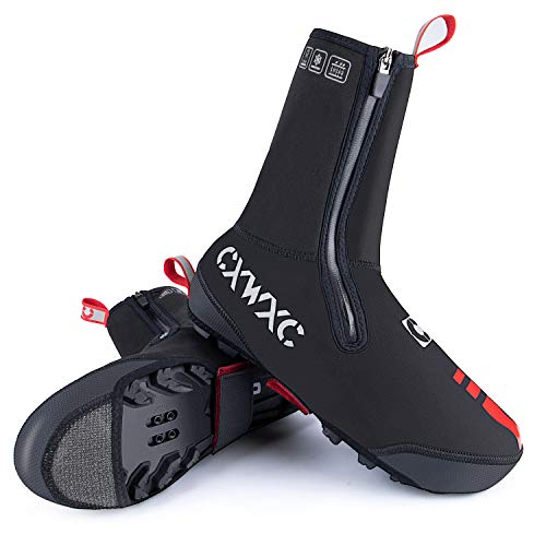 CXWXC Cycling Shoe Covers Neoprene Waterproof,Winter Thermal Warm Full Bicycle Overshoes for Men Women,Road Mountain Bike Booties - Image 2