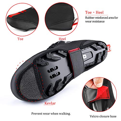 CXWXC Cycling Shoe Covers Neoprene Waterproof,Winter Thermal Warm Full Bicycle Overshoes for Men Women,Road Mountain Bike Booties - Image 5