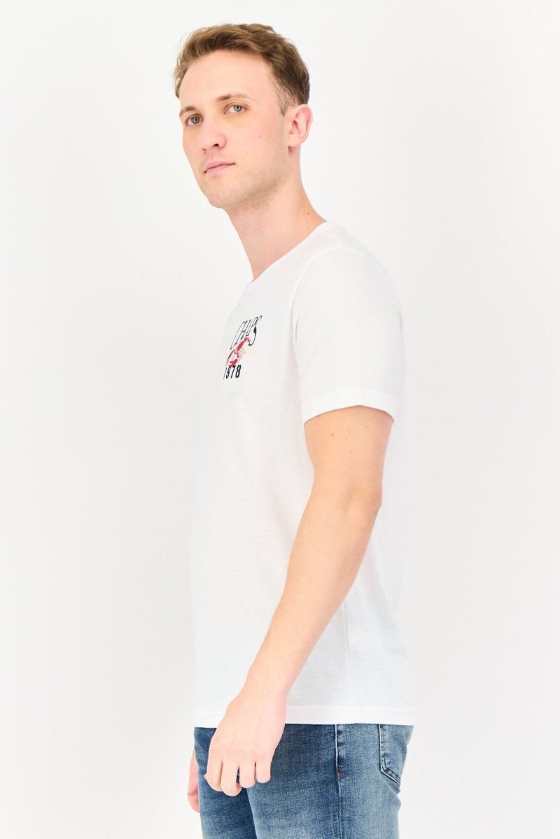 Chaps Men Crew Neck Short Sleeve Graphic Print T-Shirt, White - Image 2