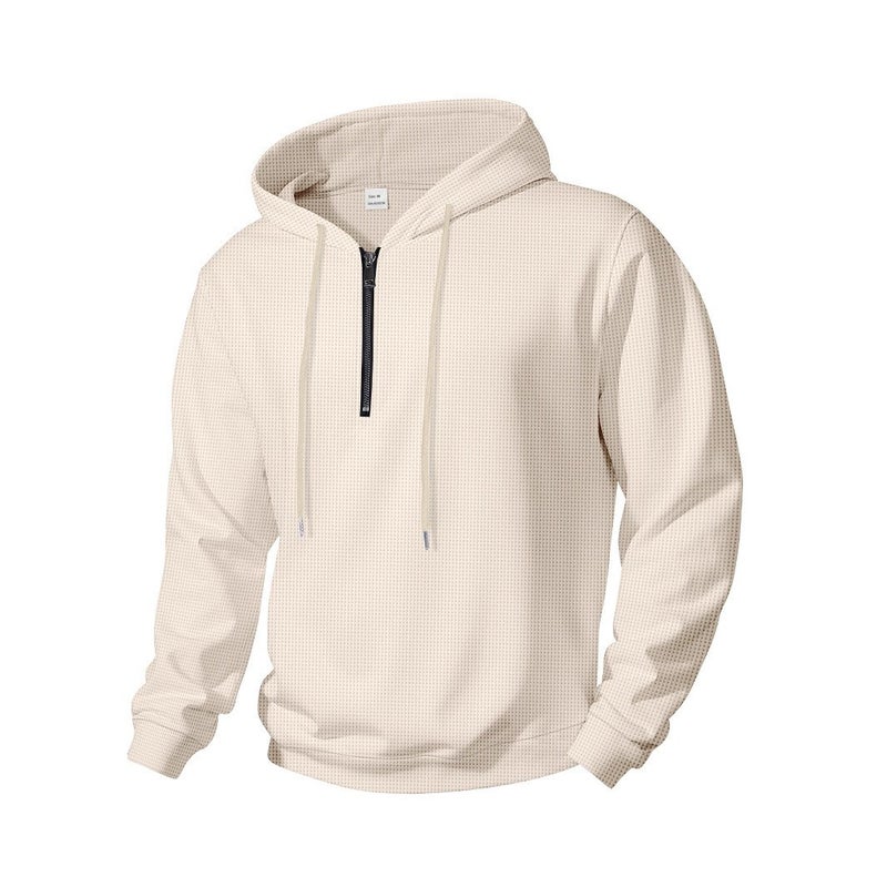 Men's Half Zip Hooded Sweatshirt Outdoor Casual Sports Top - Image 3