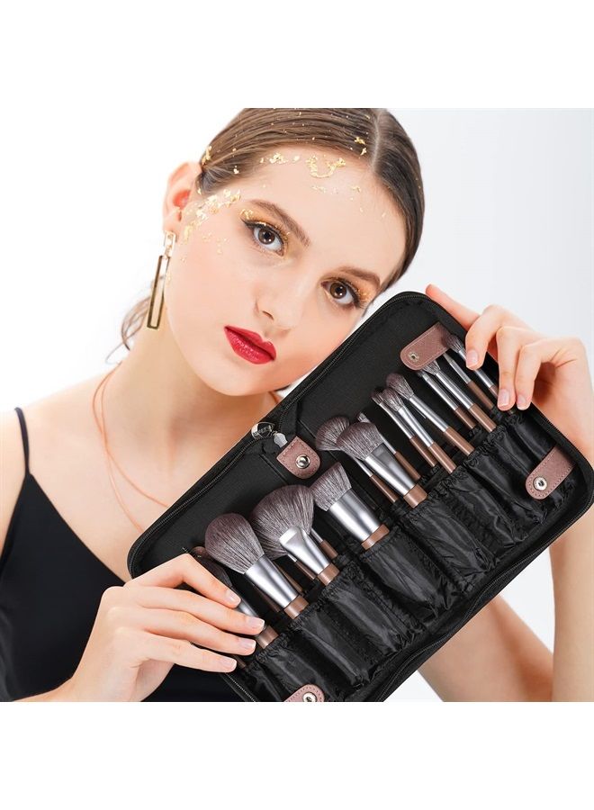 DUcare Makeup Brushes Professional with Bag 22Pcs Makeup Brush Set Premium Synthetic Kabuki Foundation Blending Brush Face Powder Blush Concealers Eye Shadows with Case - Image 4