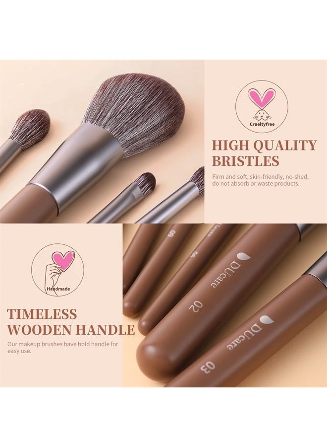 DUcare Makeup Brushes Professional with Bag 22Pcs Makeup Brush Set Premium Synthetic Kabuki Foundation Blending Brush Face Powder Blush Concealers Eye Shadows with Case - Image 3