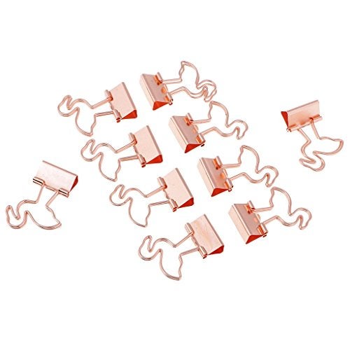 FRECI 20pcs Flamingo Paper Clips Creative Clip Bookmark Clips Binder Clamps Clips Notebook Page Marker Stationery for Office School Supplies - Image 1