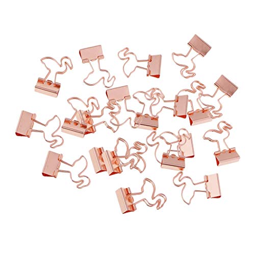FRECI 20pcs Flamingo Paper Clips Creative Clip Bookmark Clips Binder Clamps Clips Notebook Page Marker Stationery for Office School Supplies - Image 4