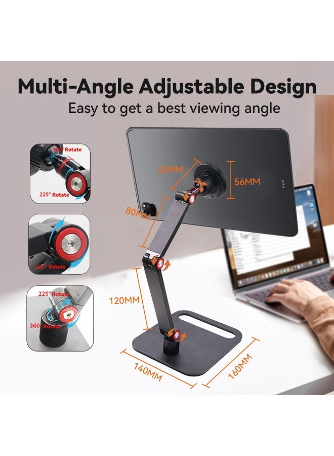 Arabest Magnetic Stand Tablet Holder, Portable Monitor Mount, Adjustable for Desk Bed Home Office, Magnetic Accessories for 16" iPad Pro 12.9, Air/Mini, Samsung Galaxy Tabs Z Fold - Image 5