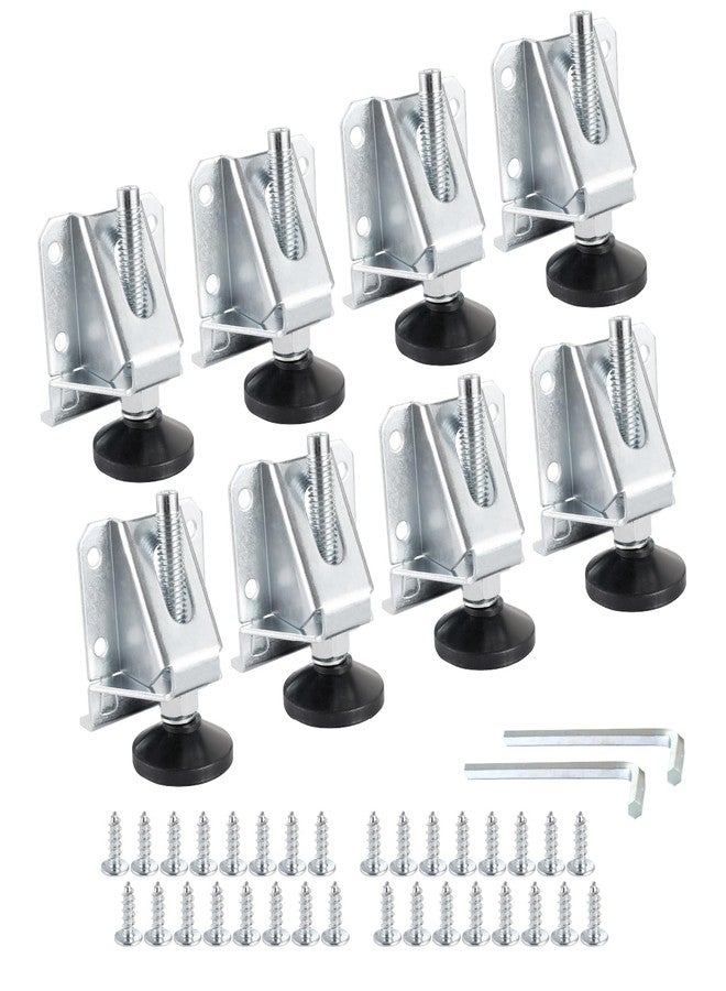 باورتيك أرجل تسوية شديدة التحمل من باور تيك 71136-P2 مع صواميل قفل، عبوة من 8 قطع - Image 1