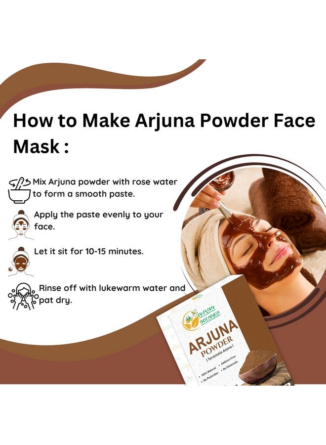 هيربس بوتيانيكا مسحوق لحاء الأرجونا من هيربس بوتانيكا، مسحوق لحاء الأرجونا النقي بنسبة 100% (Arjun Ki Chaal) للشاي العشبي والعافية - مسحوق لحاء الشجر المطحون ناعماً للاستخدام المنزلي - عبوة 5.3 أونصة - Image 5
