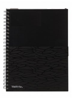 Foldermate Nest Plus WeWrite B5 Black Spiral 3 Subject Ruled Notebook with Pocket 