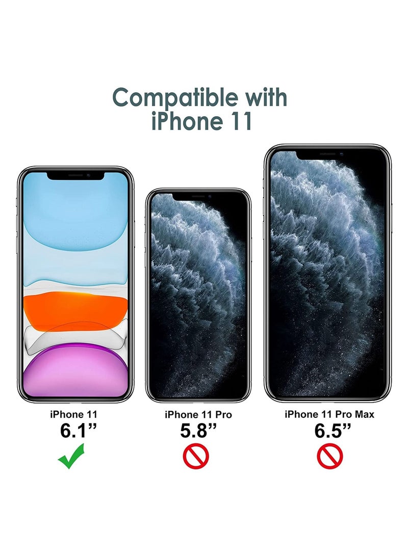 جي تيك جراب JETech من السيليكون لهاتف iPhone 11 (2019) مقاس 6.1 بوصة ، جراب واقٍ لكامل الجسم بملمس حريري ناعم الملمس ، غطاء مقاوم للصدمات مع بطانة من الألياف الدقيقة (أسود) - Image 2