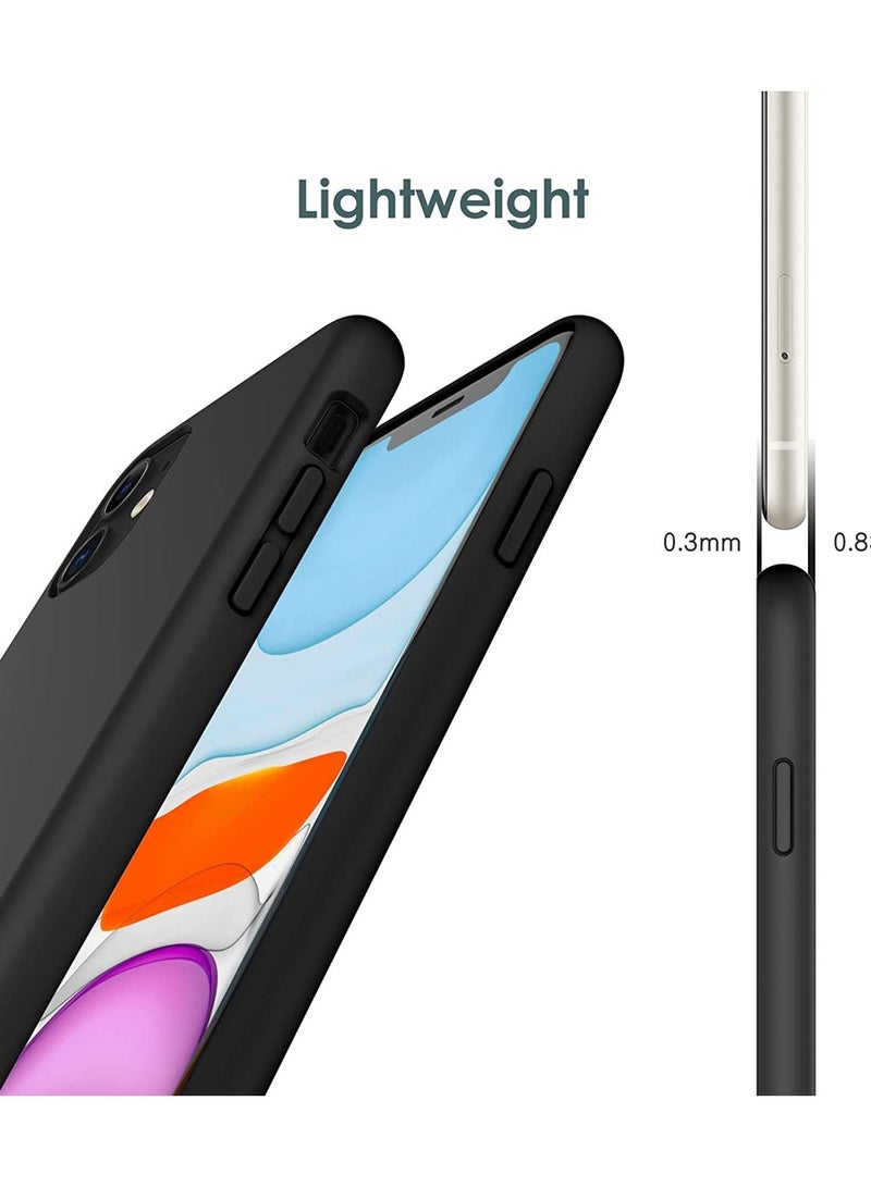 جي تيك جراب JETech من السيليكون لهاتف iPhone 11 (2019) مقاس 6.1 بوصة ، جراب واقٍ لكامل الجسم بملمس حريري ناعم الملمس ، غطاء مقاوم للصدمات مع بطانة من الألياف الدقيقة (أسود) - Image 5
